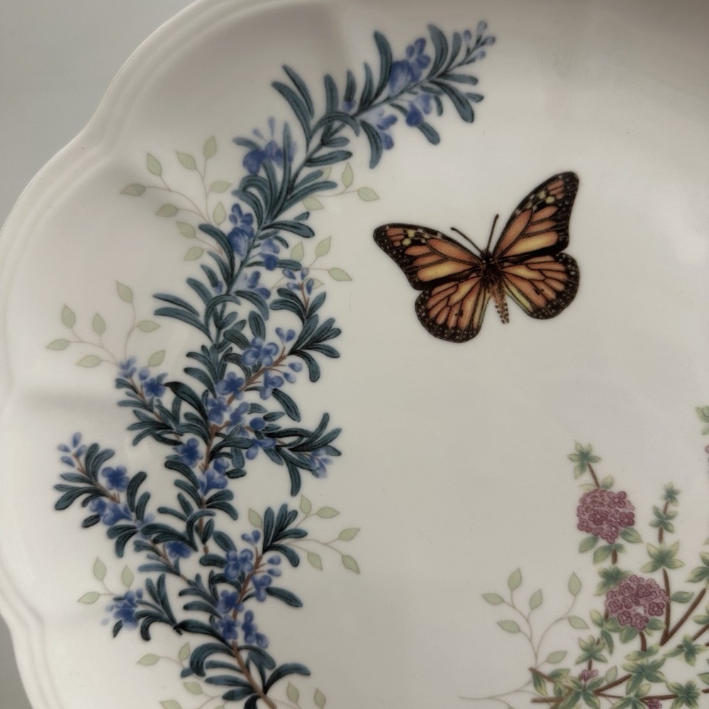 New LENOX Butterfly Meadow Herbs Dinner Plate 10.75" Monarch Butterfly Single - Picture 2 of 7
